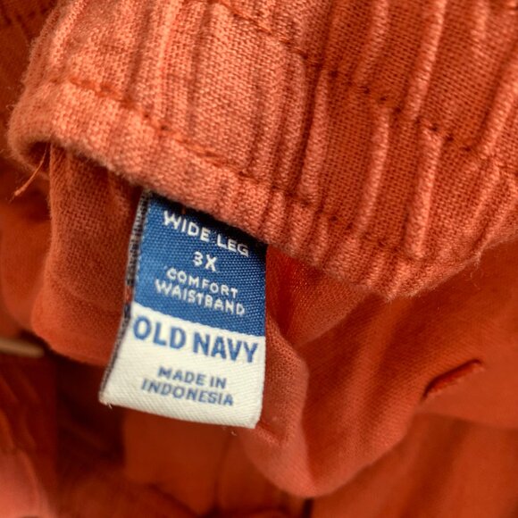 Old Navy Women’s High-Waisted Linen-Blend Wide-Leg Pants Amber Glow Plus Size 3X - Picture 11 of 11